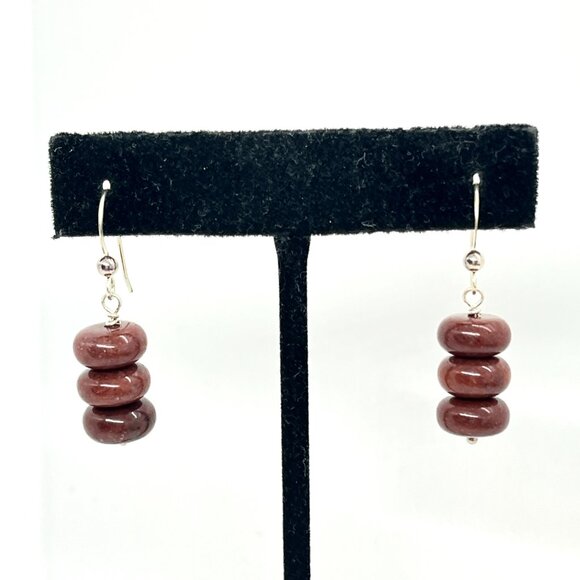 JAY KING DTR DESSERT ROSE TRADING RED GENUINE STONE 925 STERLING SILVER EARRINGS - Picture 4 of 14